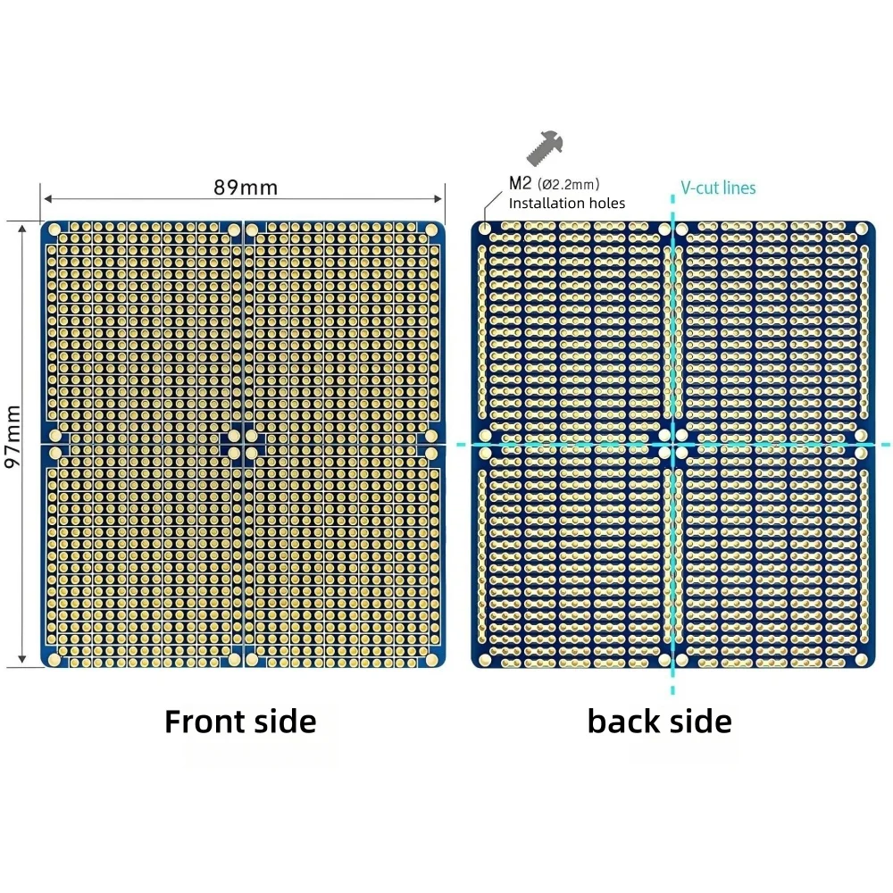 4-in-1 Snap PCB Board 89x97mm  - Perfboard ulasan dan harga