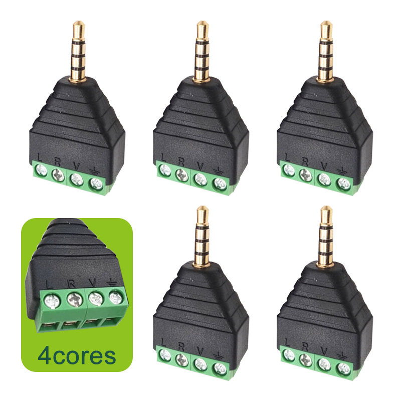 5/20/100PCS  3.5mm Stereo 4 Po - Screw Terminal Block ulasan dan harga