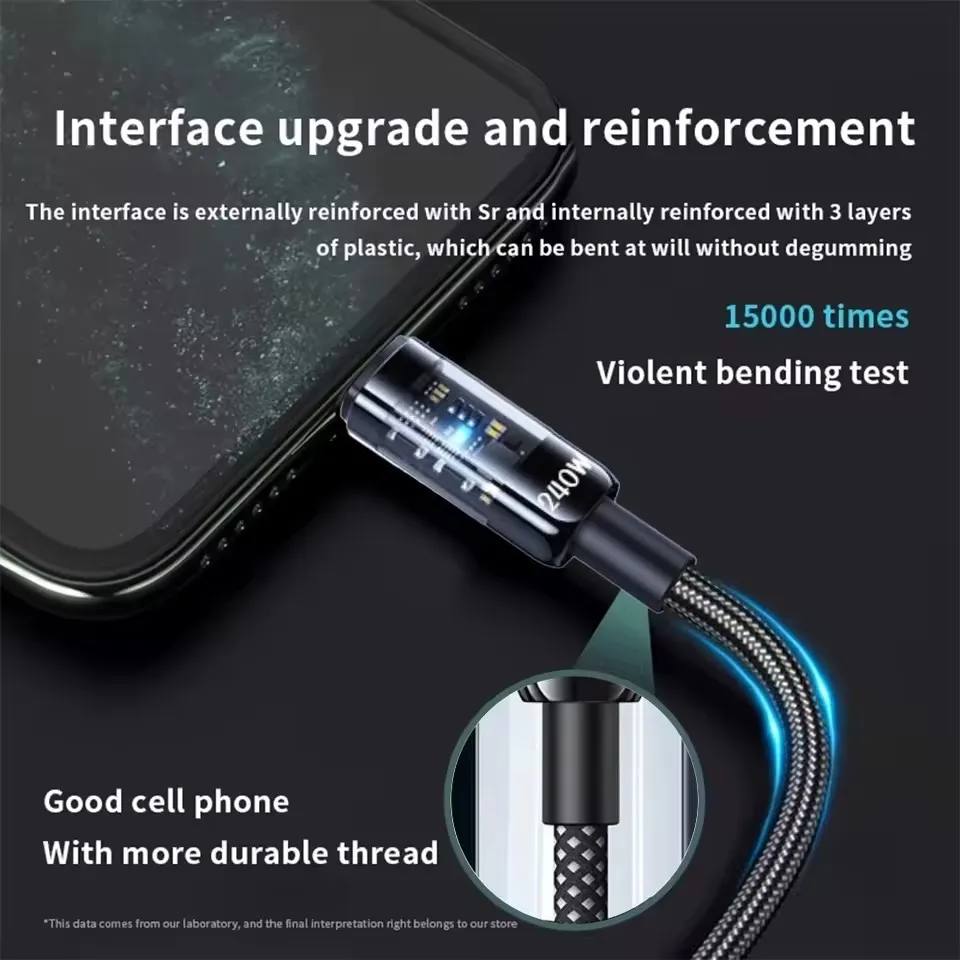 240W Nylon USB Type C Super Fa - Usb C Cable ulasan dan harga