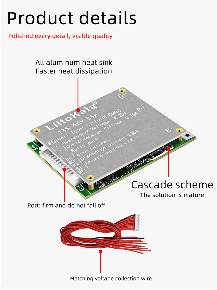 liitokala BMS 13S 35A 48V Li-i - Li Ion Charger Module ulasan dan harga